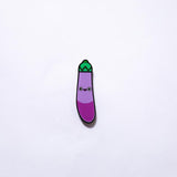 Adorable Eggplant Pin - Emojibator