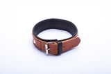 Leather collar for her Cognac Collection