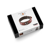 Leather collar for her Cognac Collection