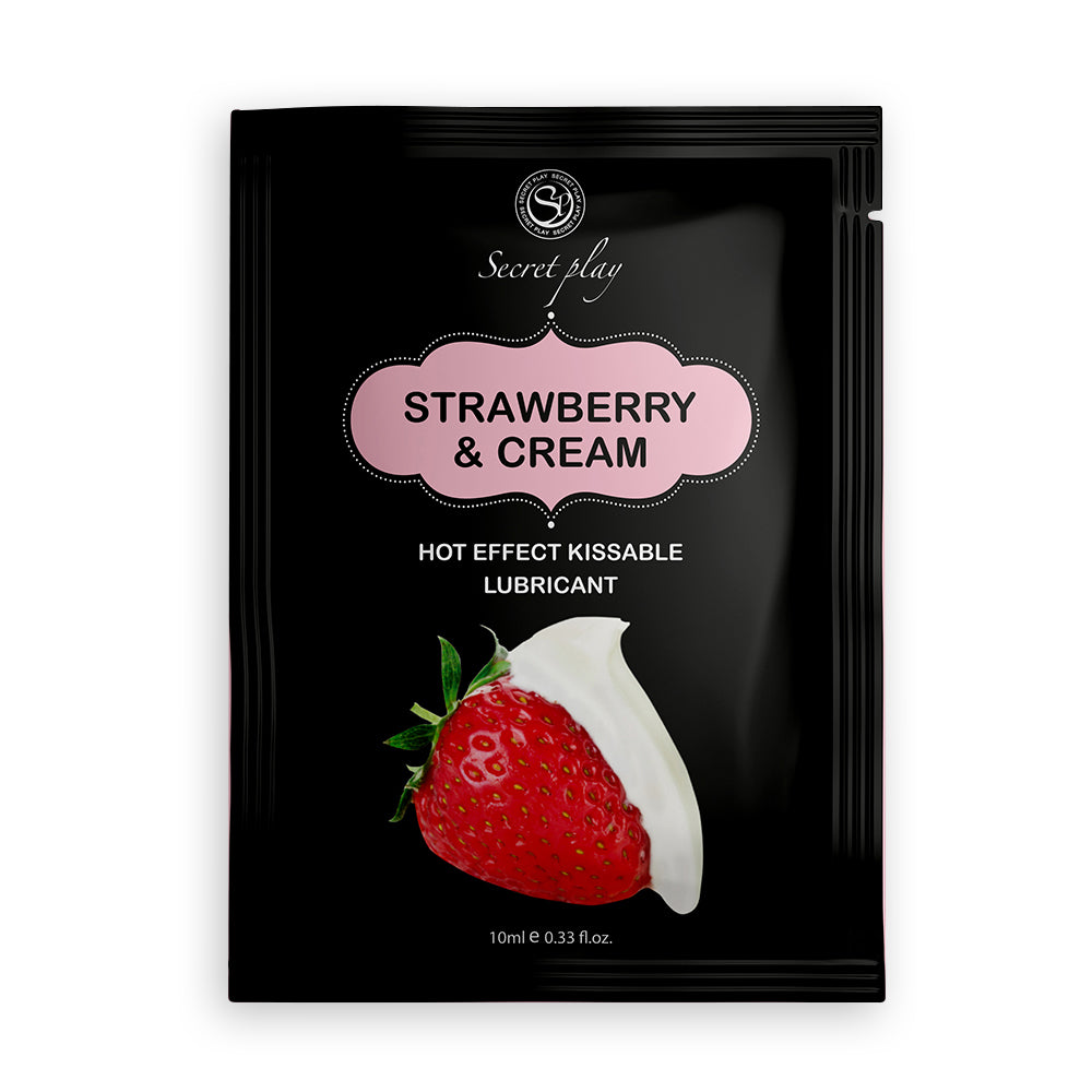 Strawberry & Cream - Hot Effect Kissable Lubricant Sachet 10ml