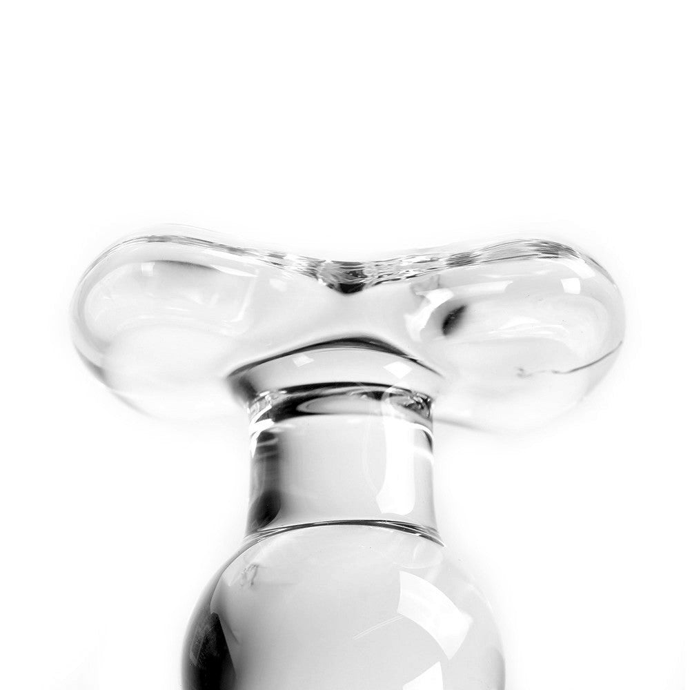 GLASS DILDO CLEAR BUTT PLUG BALLS