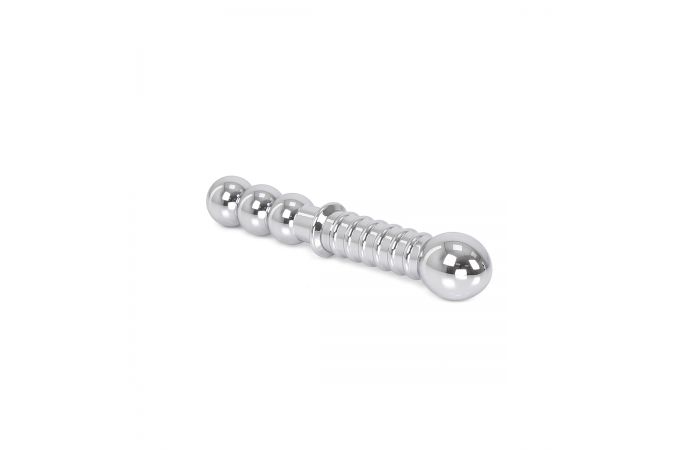 Ribbed Double-ended Steel Dildo