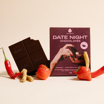 Date Night Chocolates Dark Chocolate & Popping Strawberry