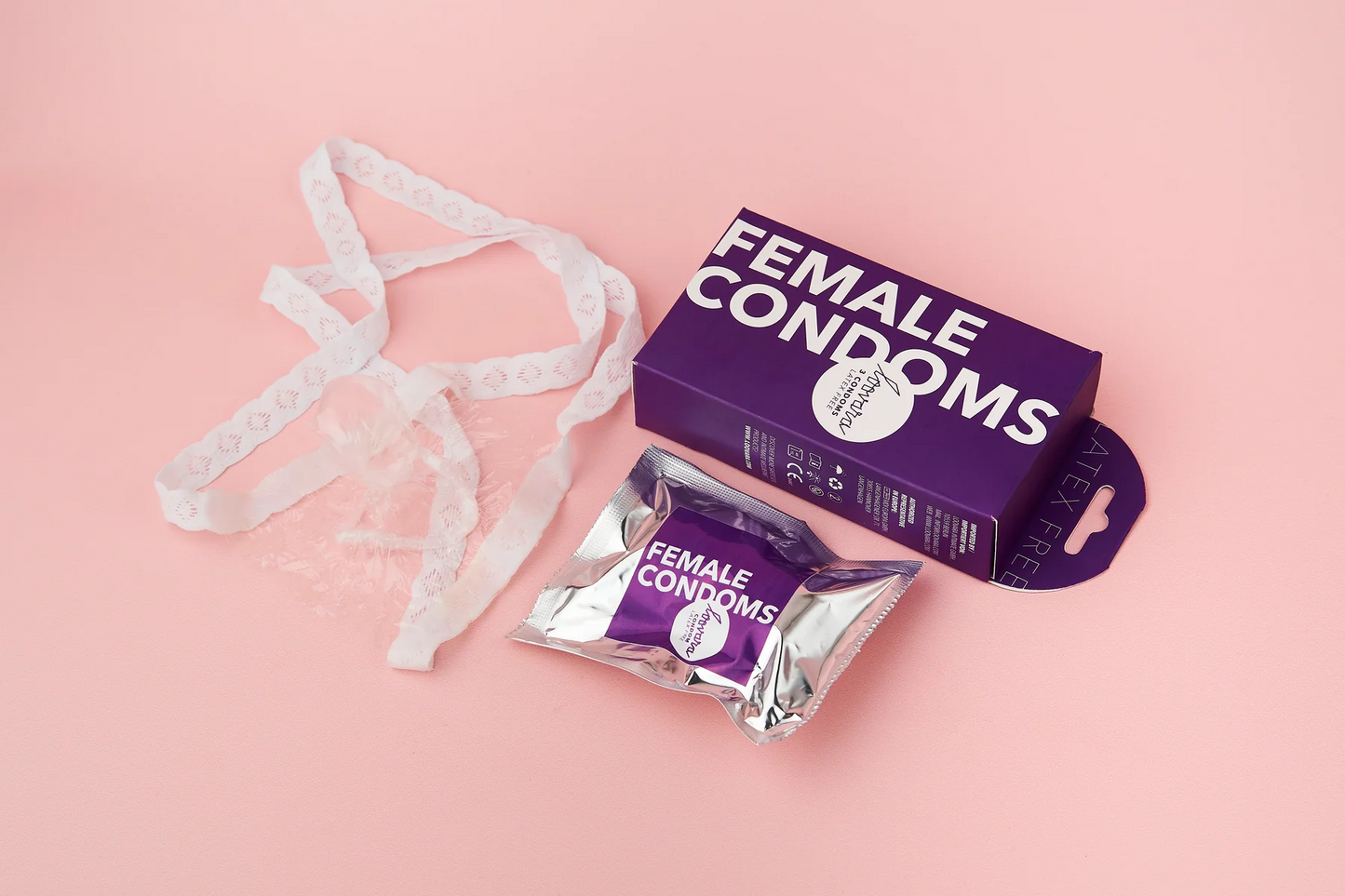Loovara Female Condoms Latex-Free 3pc