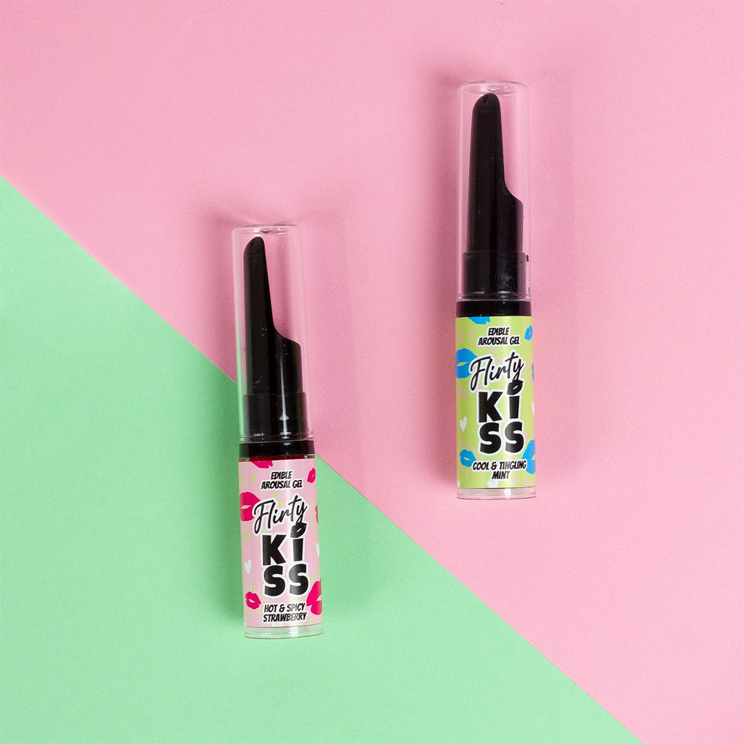 Flirty Kiss Edible Arousal Gel - Strawberry And Mint