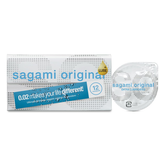 Sagami Extra lube 0.02 mm Ultra thin latex-free (Polyurethane) condoms 12pc