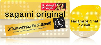 Sagami Original 0.02mm XL-size Polyurethane condoms 6pc
