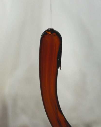 Amber Borosilicate Glass Dildo