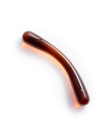 Amber Borosilicate Glass Dildo