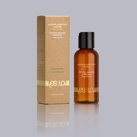 Natural Massage Lubricant with Organic Oils and Orange Blossom 100ml