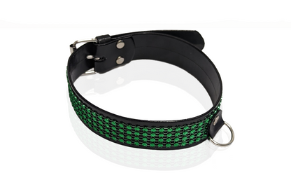 Collar with crystals for her wide version Vegan Collection