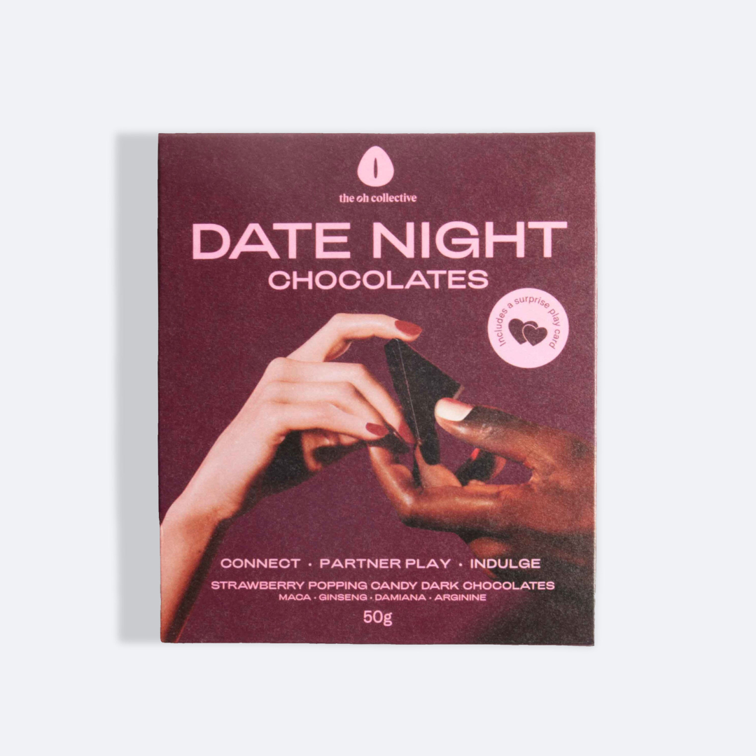 Date Night Chocolates Dark Chocolate & Popping Strawberry