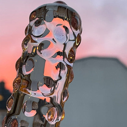 Nubbi Textured Glass Dildo