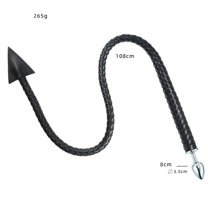Devil Tail Buttplug and Weaved Whip