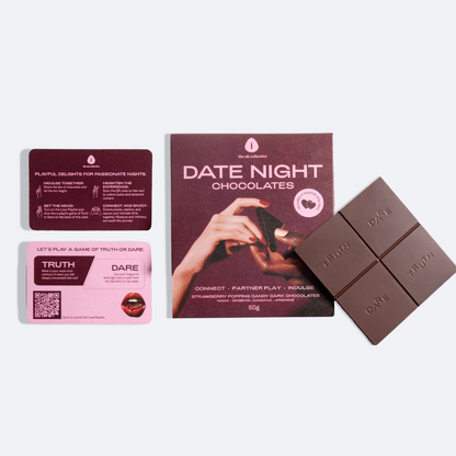 Date Night Chocolates Dark Chocolate & Popping Strawberry