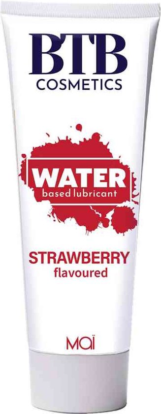 BTB water based flavored strawberry lubricant 100ml