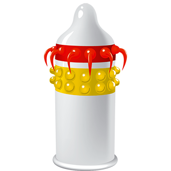 Lucky Dude Egzo Spiked Condom Toy - Medium