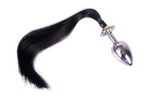 Buttplug with Horsetail - Black Bioconcept Baltics Buttplug with Horsetail - Black Bioconcept Baltics