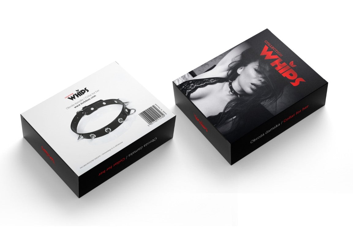 Collar with spikes for her Black Vegan Collection