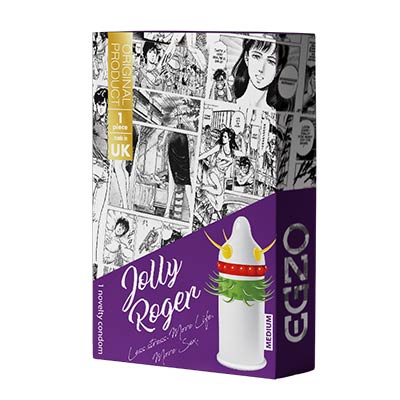 Jolly Roger Egzo Spiked Condom Toy - Medium