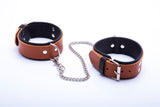 Ankle cuffs for him Cognac Collection