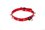 Collar with spikes for her Red Vegan Collection