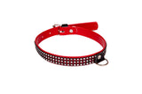 Collar with crystals for her Red Vegan Collection