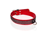 Collar with crystals for her wide version Red Vegan Collection