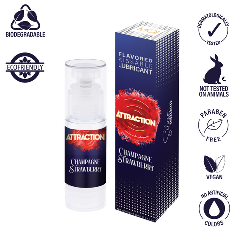 Lubricant attraction champagne strawberry 50ml