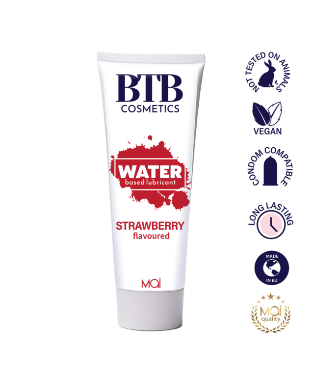 BTB water based flavored strawberry lubricant 100ml