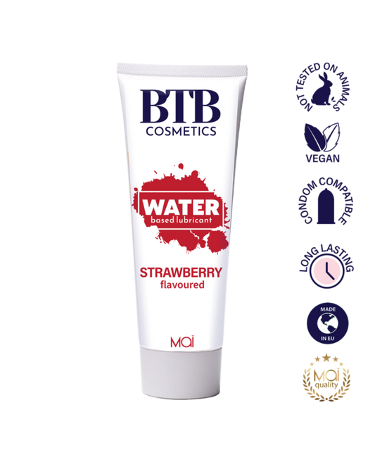BTB water based flavored strawberry lubricant 100ml