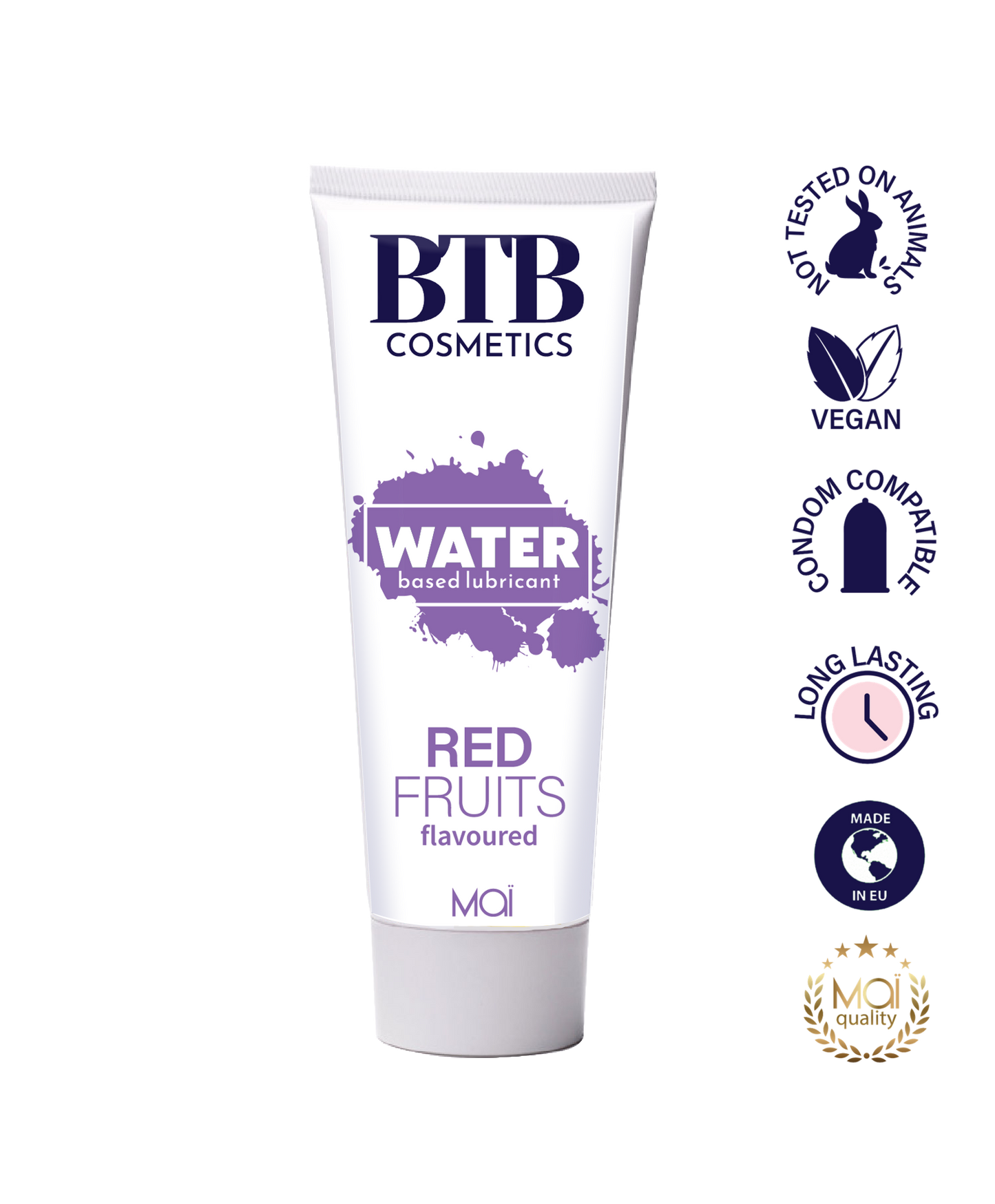 BTB water based flavored red fruits lubricant 100ml