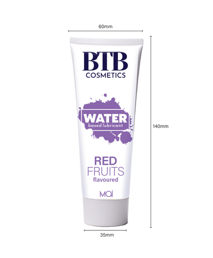 BTB water based flavored red fruits lubricant 100ml
