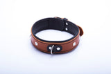 Leather collar for her Cognac Collection