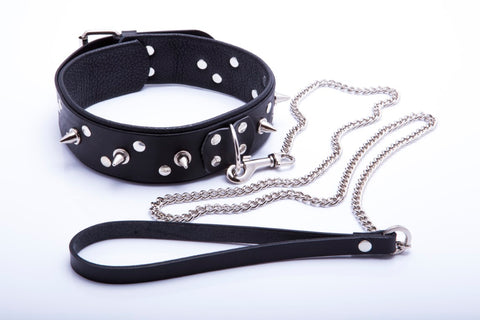 Collar with leash for him Classic Collection