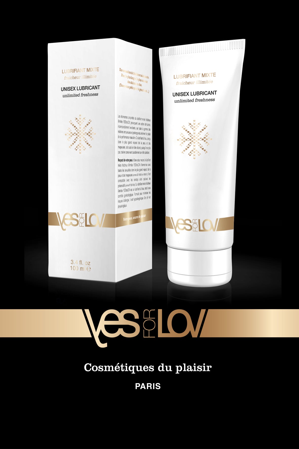 Black. Unlimited Freshness unisex lubricant