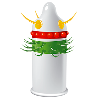 Jolly Roger Egzo Spiked Condom Toy - Medium