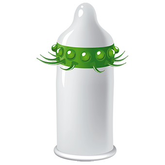 Bee's Knees Egzo Spiked Condom Toy - Soft