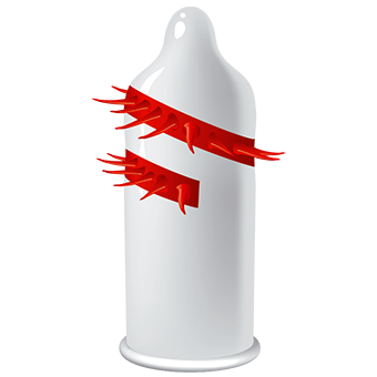 Dragon Lord's Egzo Spiked Condom Toy - Soft