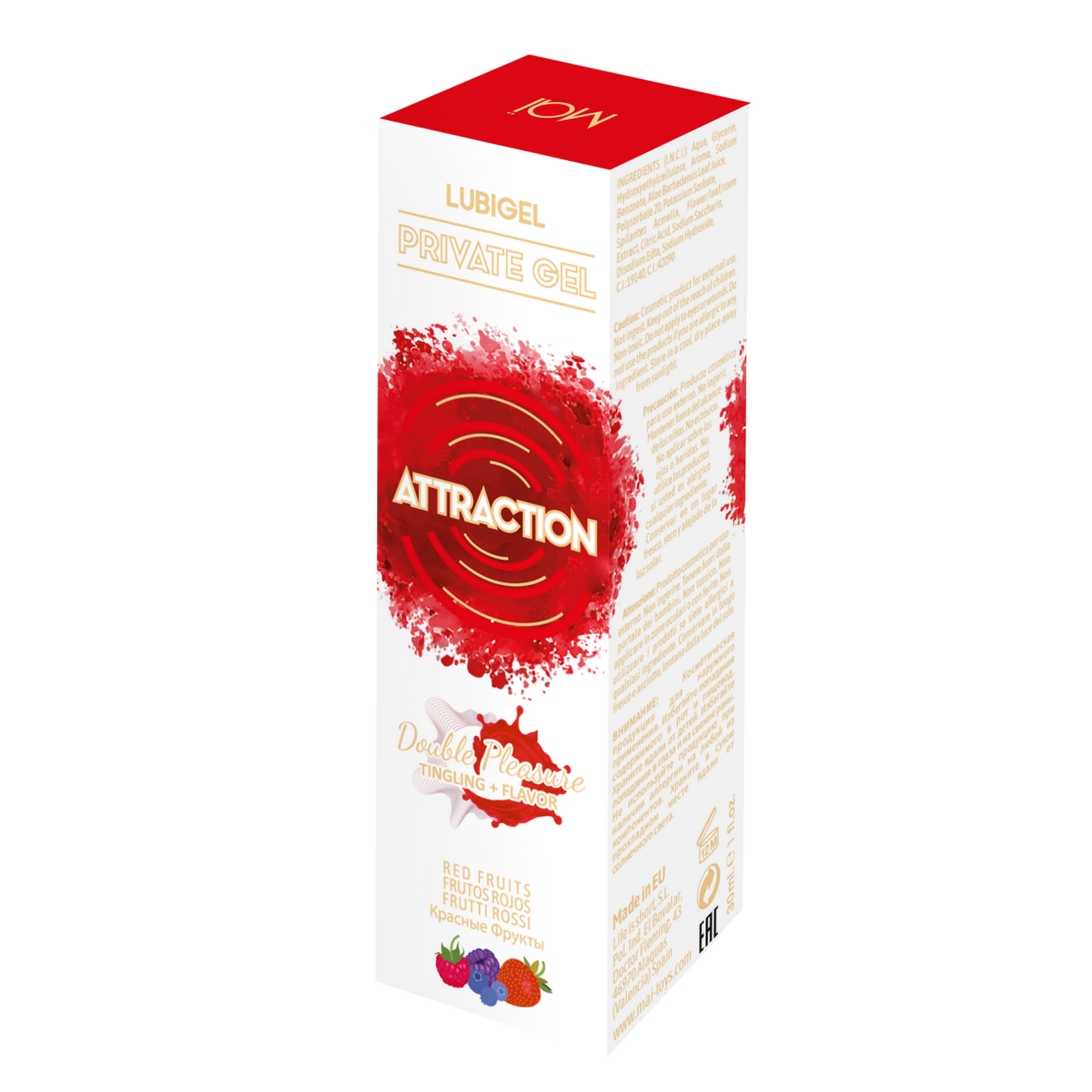Lubigel intimate gel with Liquid vibrator effect red fruits 30ml