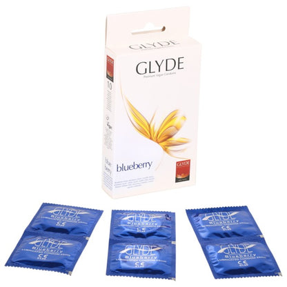 10 Flavoured Glyde Ultra Condoms - 53 mm