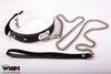 Collar with leash for her White Collection