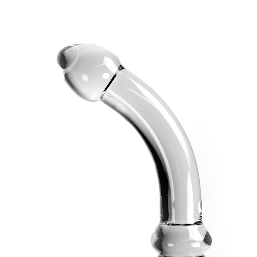 Curved glass dildo