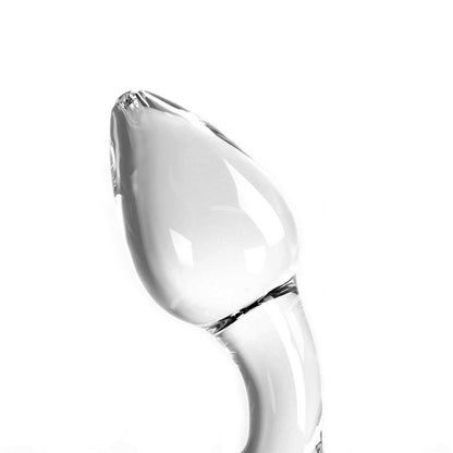 Glass butt plug with O-ring clear