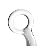 Glass butt plug with O-ring clear