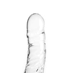GLASS DILDO CLEAR PENIS ROUND