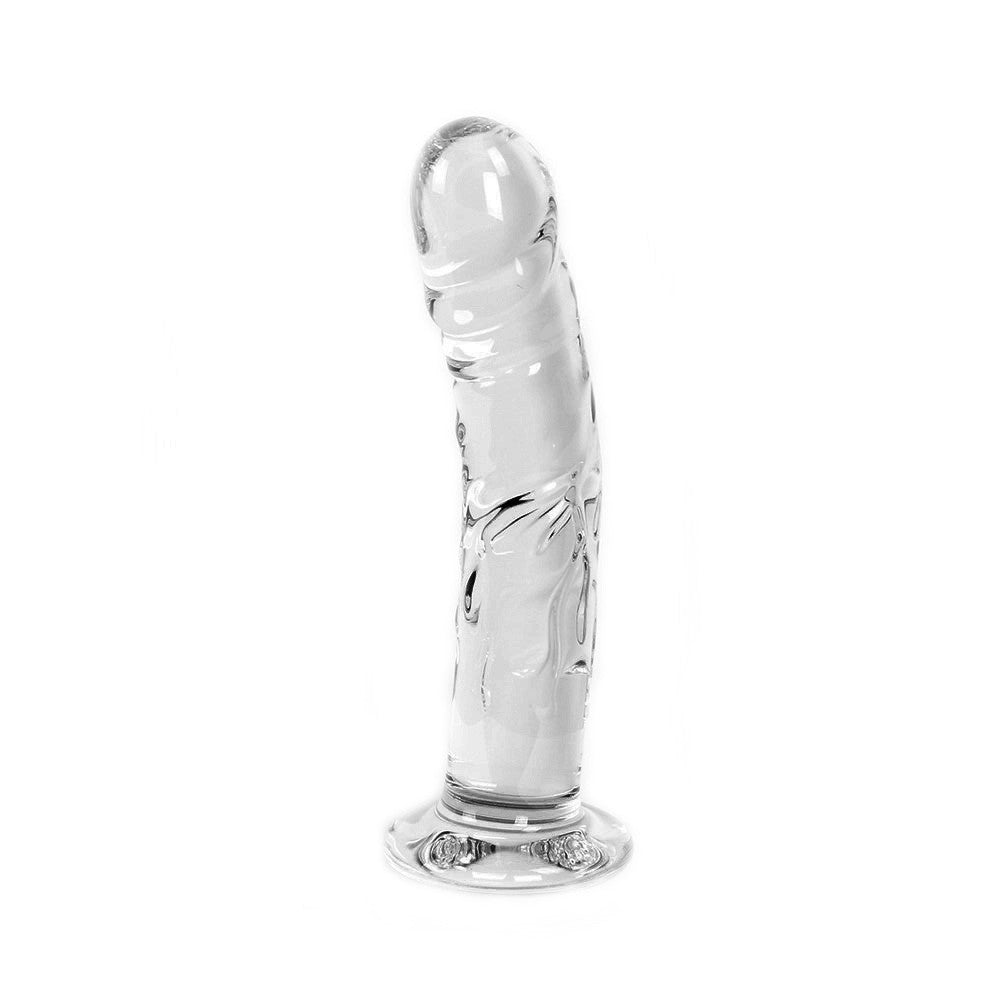 GLASS DILDO CLEAR PENIS ROUND
