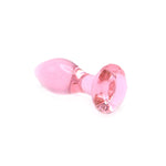 Glass Plug Crystal Gem Pink