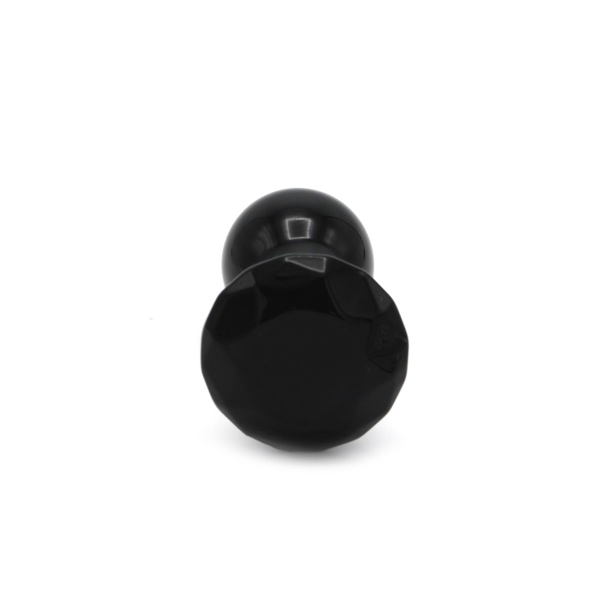 Glass Plug Crystal Gem Black