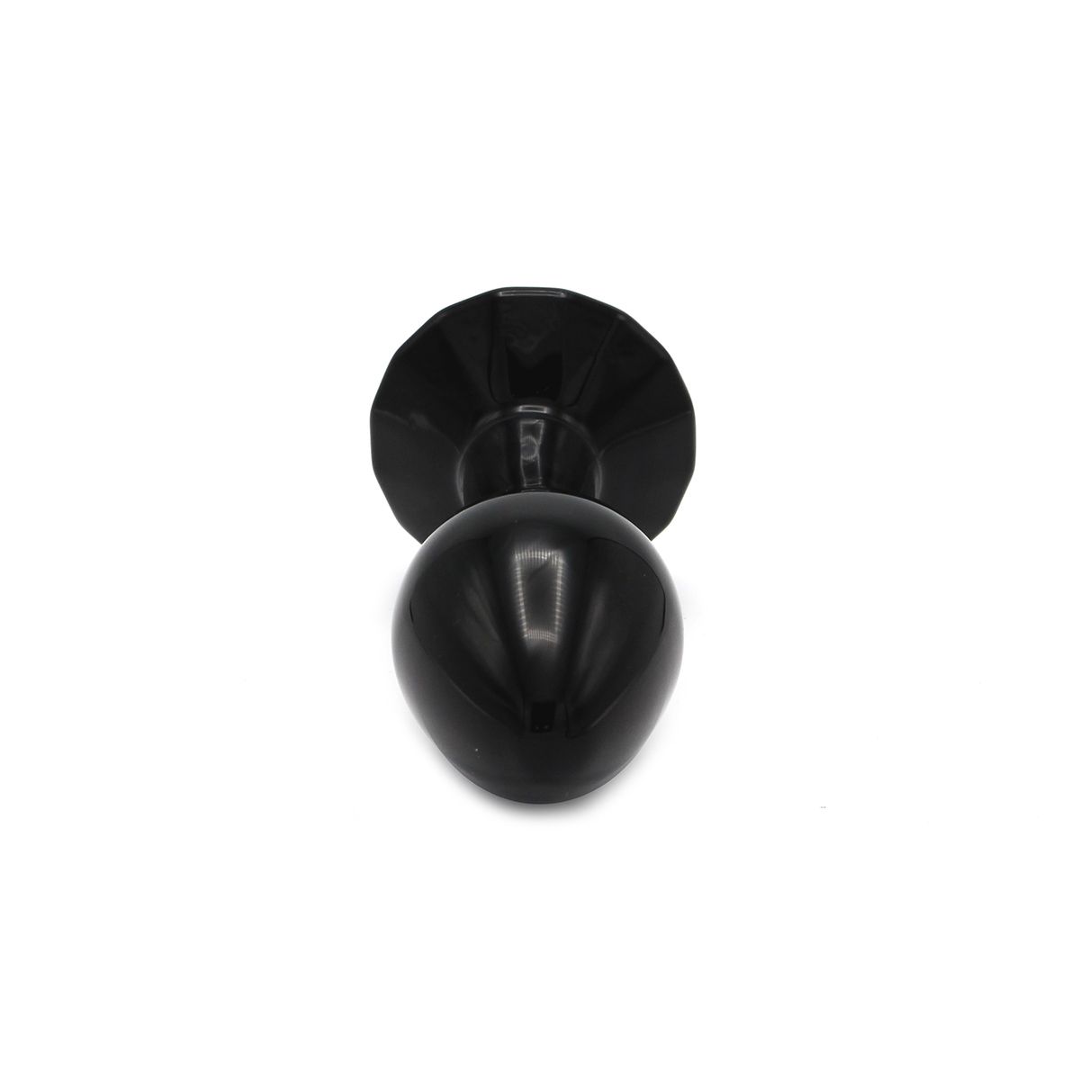 Glass Plug Crystal Gem Black